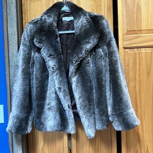 DU MONDE Faux Fur Jacket. Size M